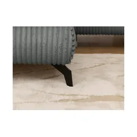 S-Style Eckcouch Cord 2-Sitzer Grau