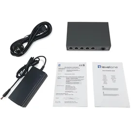 LevelOne PoE+Switch 4x2.5GE PoE/1x2.5GE/+65W unmanag.Plastik