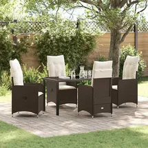 vidaXL Gartenmöbel-Set 5-tlg. Braun