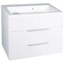 Waschtisch FACKELMANN "Kara", weiß, B:80cm H:61cm T:50cm, Waschtische, Badmöbel Breite 80 cm