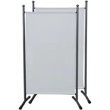 Quick Star Paravent 180 x 78 cm Weiß Metall 2 St.
