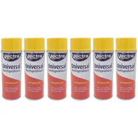 Buri 6x Vectra Universal Sprühlack rapsgelb glänzend Lackspray 400ml Farbspray