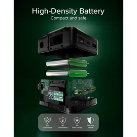 SBS Pulse Power HD 35W, 10000mAh, Power Delivery (PD 3.0 PPS), AFC, Powerbank mit Schnellladen, Hochdichte, LCD-KI-Display, USB-C, USB-A, tragbares Reiseladegerät, kompakt, Schwarz