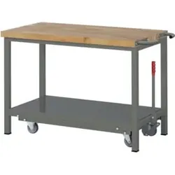 STIER Werkbank Premium mit abs. Fahrgestell BxTxH 1250x700x880mm