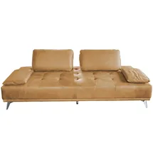 KAWOLA Schlafsofa Wiolo Leder cognac