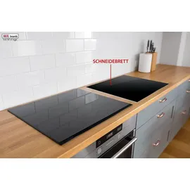 ALLboards Herdabdeckplatte Schneidebrett Glas 1-tlg. 52 x 60 cm Schwarz