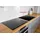 ALLboards Herdabdeckplatte Schneidebrett Glas 1-tlg. 52 x 60 cm Schwarz