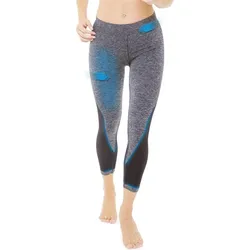 Fitness-Leggings 7/8 schwarz & grau Cellutex L