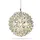 Gartenpirat Kugel 30 cm Silber