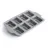 KitchenAid Bakeware Aluminisierte Stahl PFAS-freie Antihaftbeschichtung 8-Formen-Mini-Kuchenblech, Backofen sicher, Spülmaschinenfest, Grau