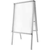 Tectake tectake® Aluminium Plakatständer, DIN A1, doppelseitig, klappbar, mit Klicksystem, inklusive 2 Schutzfolien