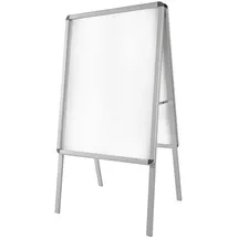 Tectake tectake® Aluminium Plakatständer, DIN A1, doppelseitig, klappbar, mit Klicksystem, inklusive 2 Schutzfolien