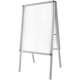 Tectake tectake® Aluminium Plakatständer, DIN A1, doppelseitig, klappbar, mit Klicksystem, inklusive 2 Schutzfolien