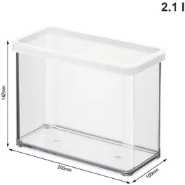 Rotho Frischhaltedose rechteckig transparent/weiß 2,1 l