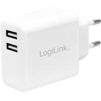 Logilink PA0210W - USB-Ladegerät 5 V, 2,4 A, weiß