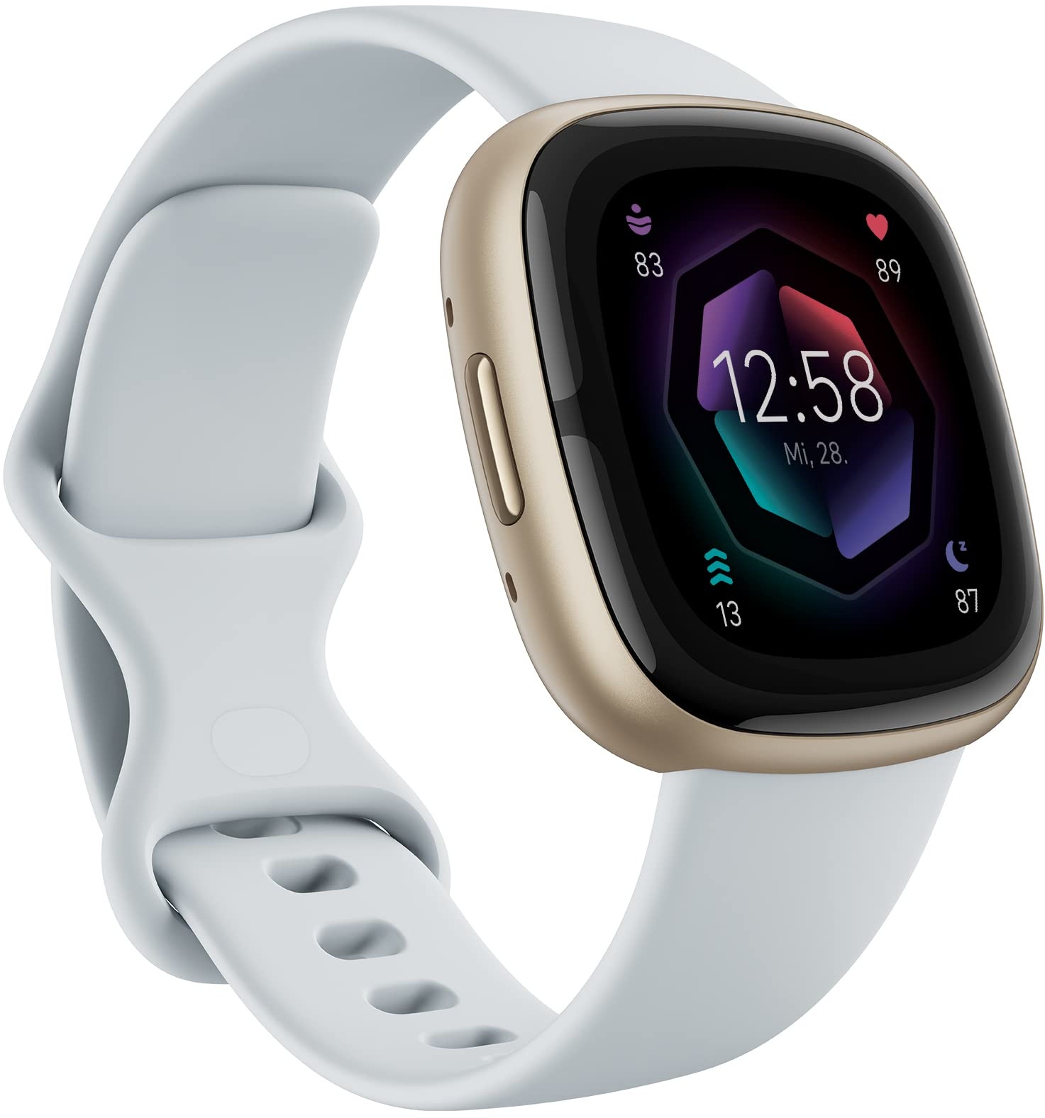 Fitbit Sense 2 by Google Smartwatch Damen / Herren Fitnessuhr integriertem GPS Telefonfunktion Fitness-Tracking mit Stressmanagement, EKG und Schlafanalyse – kompatibel mit Android/iOS