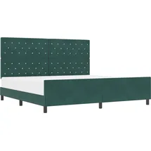 vidaXL Boxspringbett 200 x 200 cm Dunkelgrün