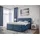 Roller Boxspringbett - blau - H3/H4 - Staukasten - Topper - 140x200 cm