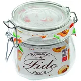 Weck Bormioli Rocco Fido 4309 Drahtbügelgläser, 560ml Kapazität, 6 Stück, Weiß