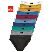 LE JOGGER Slip unifarben blau/gelb/grün/schwarz/weiß L 10er Pack