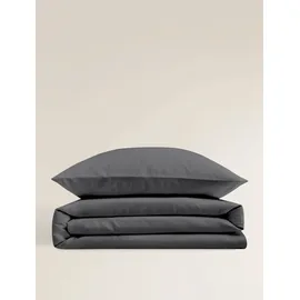 BIERBAUM Elegant uni grau 135 x 200 cm + 40 x 80 cm