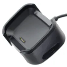 AccuCell Ladegerät passend für die Fitbit Versa schwarz mit USB Kabel 1 Meter, Ladekabel für Fitbit Versa