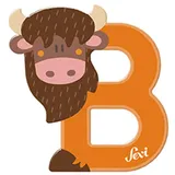 Sevi Holzbuchstabe Buchstabe B Bison
