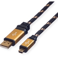 Roline GOLD USB 2.0 Kabel, Typ A - 5-Pin