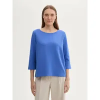 Tom Tailor Langarmshirt, mit Struktur, blau