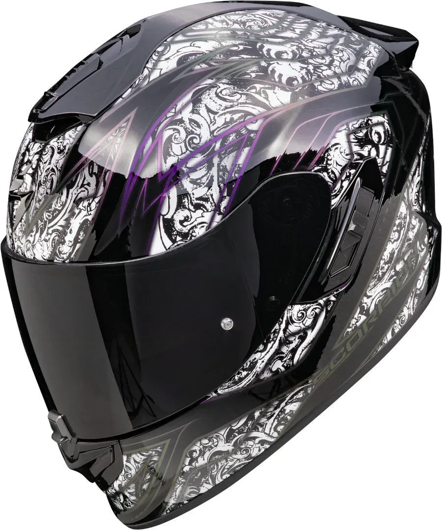 Scorpion Exo-1400 Evo II Air Fantasy Helm, zwart-wit, M Voorman