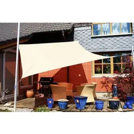 Eduplay Sonnensegel 3 X 3 M Creme Weiß Wasserabweisend
