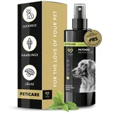 Peticare Anti-Läuse & Haarlinge Spray für Hunde | Spezial-Mittel lindert effektiv Juckreiz & unterstützt Regenerationsprozess | einzigartiges PRS® System für Lange Wirkung – petDog Protect 2118