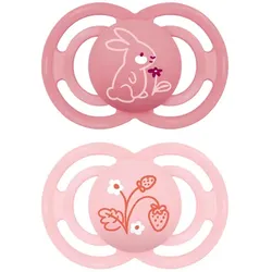 MAM Schnuller Perfect Silikon 2 Stk. 6-16 Monate Hase/Blume