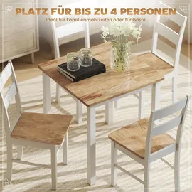 Homcom Küchentisch 69 x 75 x 69 cm Eiche beige/braun