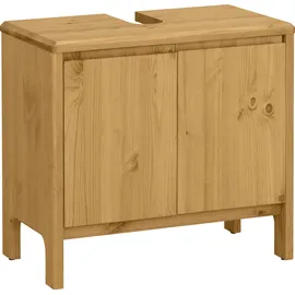 OTTO products Waschbeckenunterschrank OTTO PRODUCTS "Jorrick", beige (natur), B:60cm H:55,5cm T:34,2cm, Massivholz, Schränke, Waschbeckenunterschrank, Breite 60 cm, Kiefer mit Bio Öl/Wachs behandelt, Siphonausschnitt