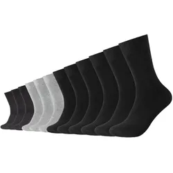 Camano Unisex Socken Comfort Cotton Crew 12er Pack in 39-42 Schwarz Mix