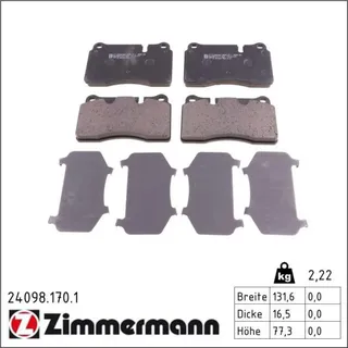 ZIMMERMANN Bremsbelagsatz, Scheibenbremse