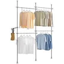 SoBuy Kls03-hg Kleiderständer 124-226x200-285 grau