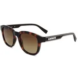 Lacoste L966S Unisex-Sonnenbrille Vollrand Quadratisch Kunststoff-Gestell, braun