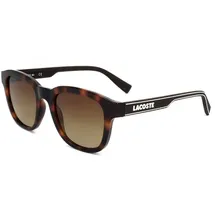 Lacoste L966S Unisex-Sonnenbrille Vollrand Quadratisch Kunststoff-Gestell, braun