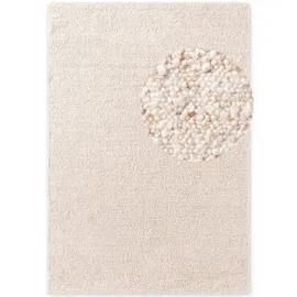 Ted Baker Kurzflor Teppich Portobello - Soft Bouclé Wohnzimmerteppich, Handgewebt & Weich, Woll-Look, Schlingen Teppich Flauschig für Wohnzimmer, Schlafzimmer, Esszimmer – Creme, Beige, 120x170 cm