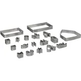 5five simply smart Ausstechförmchen, Silber, Metall, 18x3x24.5 cm, Backen, Backhelfer, Keksausstecher