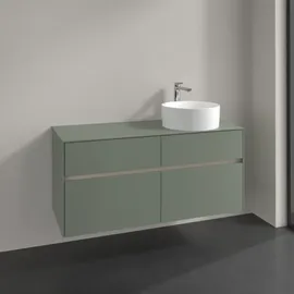 Villeroy & Boch Collaro Waschtischunterschrank C04300AF 120x54,8x50cm, Waschtisch rechts, Soft green