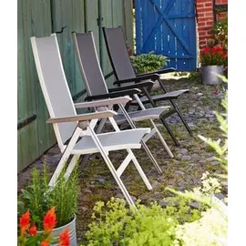 MWH Das Original Kedline Multipositionssessel 62 x 67,5 x 111 cm silber/anthrazit klappbar