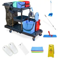 Hypafol Putzwagen mit 100l Leinensack und 2x 18l & 4x 5l Eimern