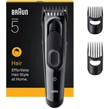 Braun Haarschneider Series 5, +3 Zubehörteile, Lebenslang scharfe Klinge, 17 Längeneinstellungen mit Zubehör