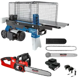 SCHEPPACH Holzspalter HL760L + Walter Akku-Kettensäge 40V