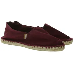 Espadrij Classic mules Damen Pantoffeln gemütliche Sommer-Schuhe aus Canvas Bordeauxrot - 36