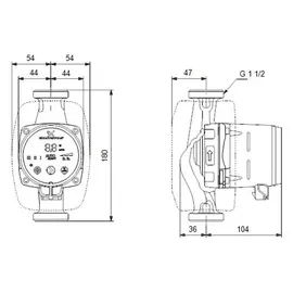 Grundfos Hocheffizienz Umwälzpumpe Alpha2 25-40 180 1x230V