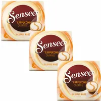SENSEO Kaffeepads Cappuccino Caramel 3er Kaffee mit Karamellgeschmack je 8 Pads